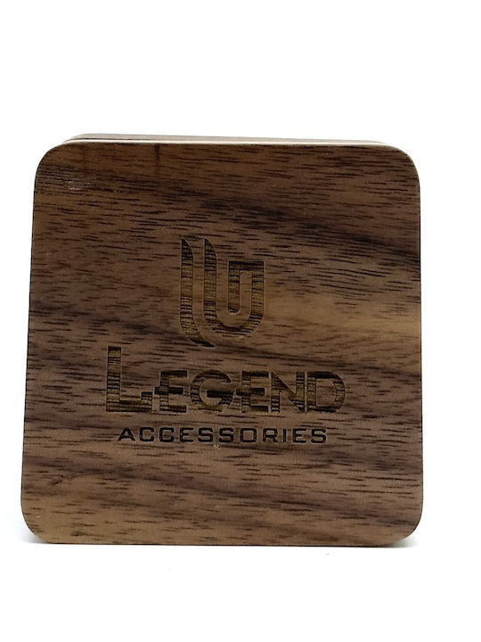 Legend Accessories Мансети от Дървο в Кафяв Цвят