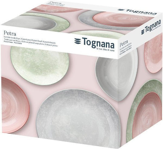 Tognana Madison Multicolour Porcelain Dinnerware Set 18pcs