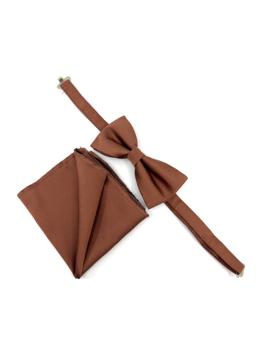 Legend Accessories Set Papion din material textil cu batista Portocaliu