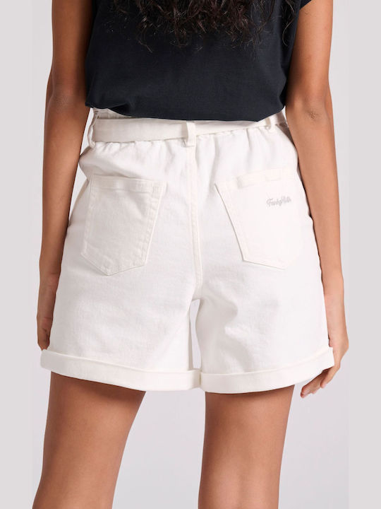 Γυναικείο Τζιν Ψηλόμεσο Σορτς Off White