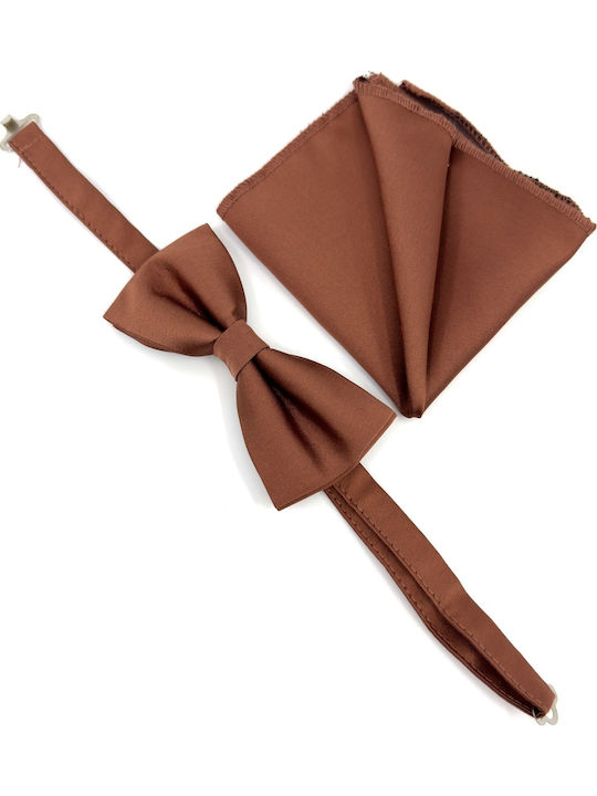 Legend Accessories Set Papion din material textil cu batista Portocaliu