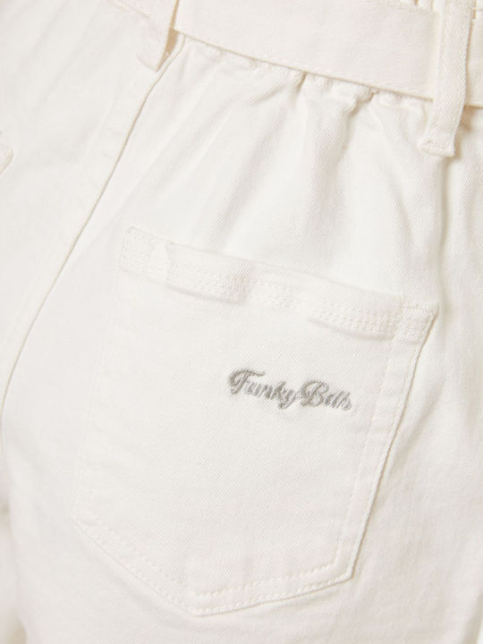 Γυναικείο Τζιν Ψηλόμεσο Σορτς Off White