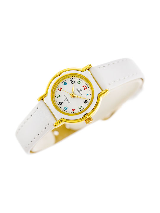 Perfect Kids Analog Watch with Rubber/Plastic Strap White