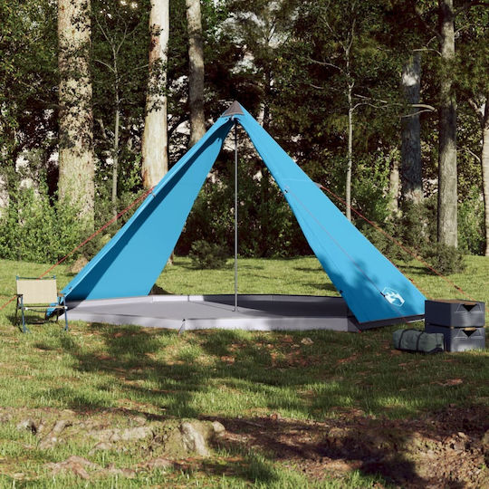 vidaXL Tipi Campingzelt Blau 3 Jahreszeiten für 8 Personen 400x400x200cm