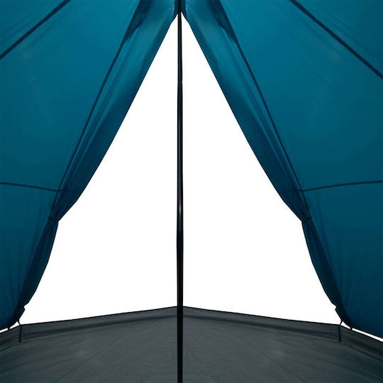 vidaXL Σκηνή Camping Teepee Μπλε για 8 Άτομα 400x400x200εκ.