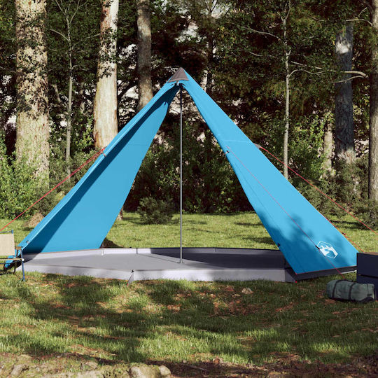 vidaXL Σκηνή Camping Teepee Μπλε για 8 Άτομα 400x400x200εκ.