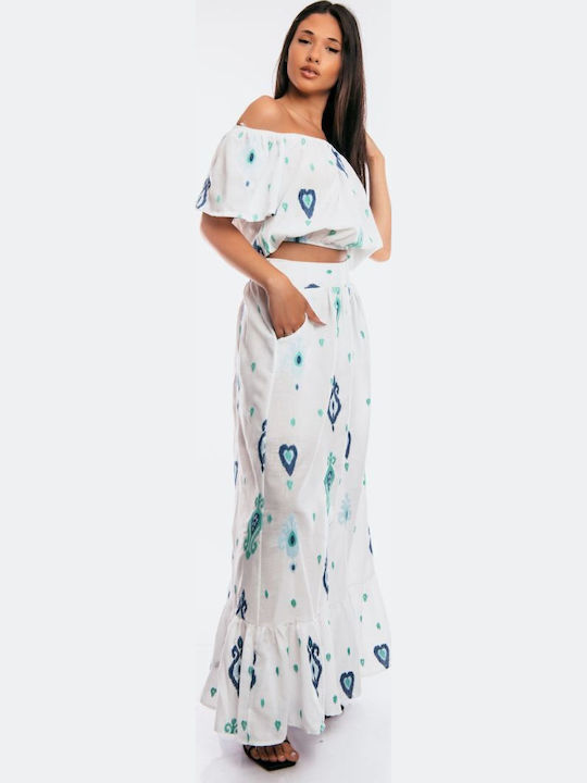 Set cu Fustă White