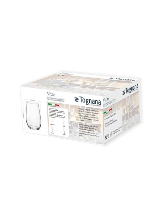 Tognana Set of Glasses made of Glass 380ml 6pcs