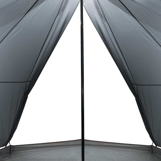 vidaXL Camping Tent Teepee Gray 3 Seasons for 8 People 400x400x200cm