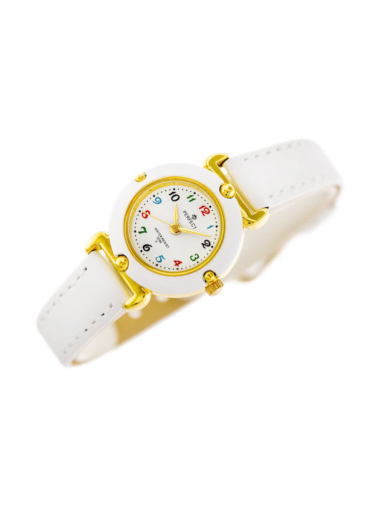 Perfect Kids Watch with Rubber/Plastic Strap White