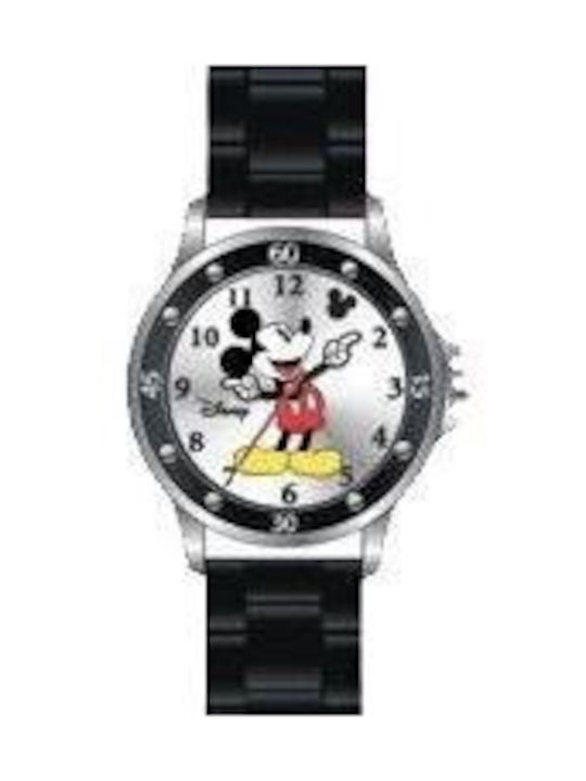 Disney Kinderuhr mit Kautschuk/Plastik Armband Schwarz