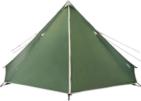 vidaXL Camping Tent Teepee Green 3 Seasons for 8 People 400x400x200cm