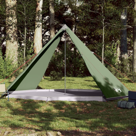 vidaXL Camping Tent Teepee Green 3 Seasons for 8 People 400x400x200cm