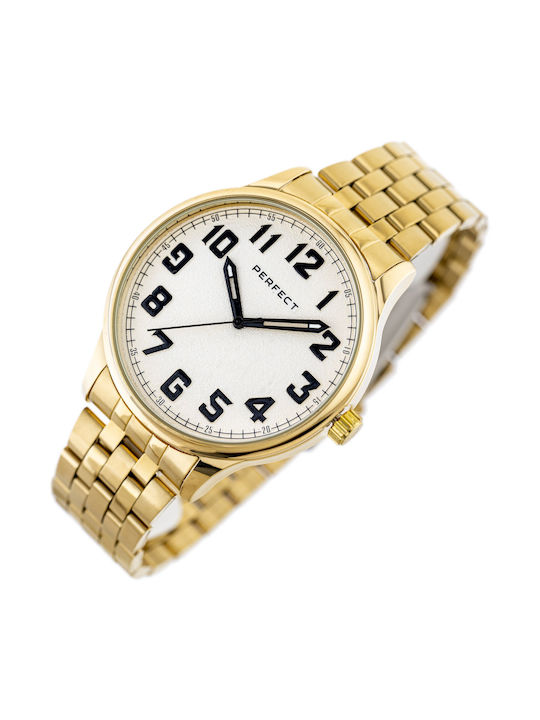 Perfect Uhr Batterie mit Gold Metallarmband