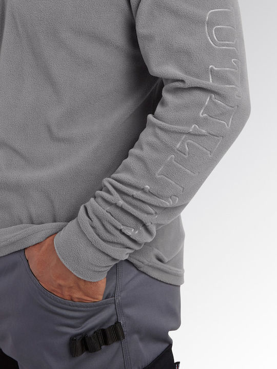 Long Sleeve Athletic Blouse Gray