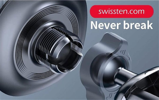 Swissten Auto Handyhalterung mit Magnet und Kabelloses Laden Schwarz