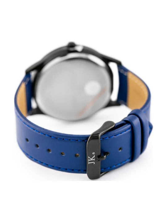 Jordan Kerr Men's Watch 35mm Battery with Blue Leather Strap