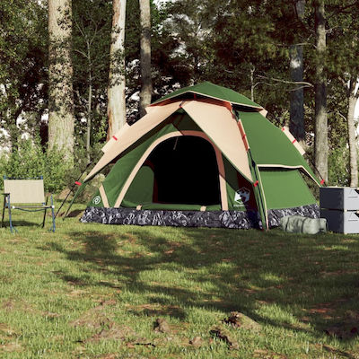 vidaXL Αυτόματη Σκηνή Camping Igloo Πράσινη 3 Εποχών για 5 Άτομα 223x223x155εκ.