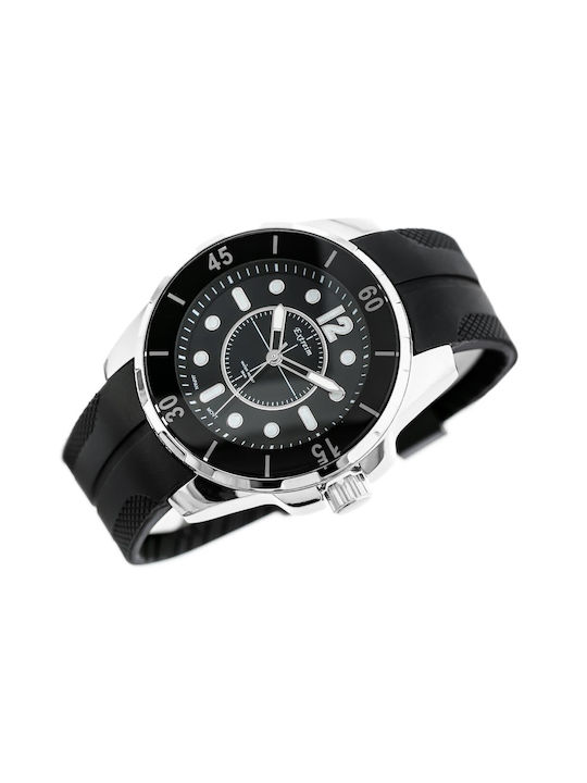 Extreim Watch Battery with Black Rubber Strap