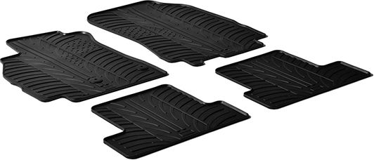 Auto Gs Set of Front and Rear Mats 4pcs for Renault Megane / Coupe Hyundai Coupe 2008-2016 Black