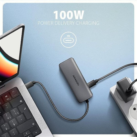Axagon USB-C Docking Station mit HDMI 4K PD Gray (HMC-5H8K)