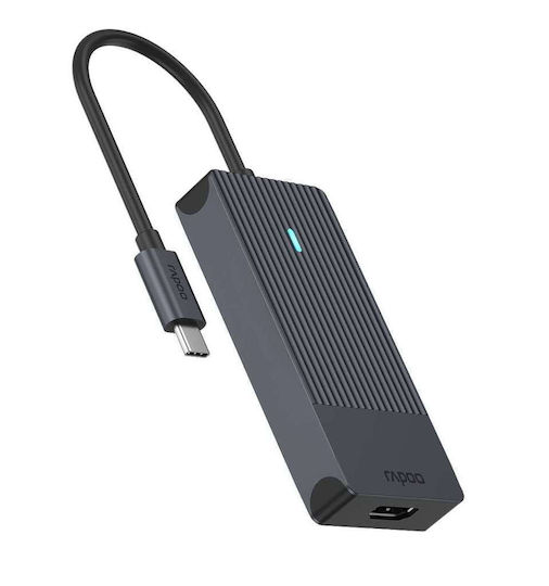 Rapoo UCM-2001 USB-C Docking Station mit HDMI 4K PD Schwarz