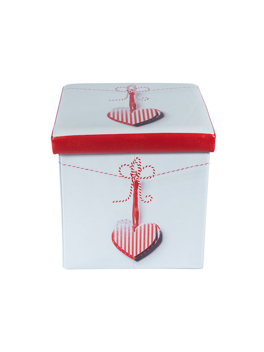 Hocker Für die Küche Mit Stauraum Leder Multicolor 38x38x37.5cm