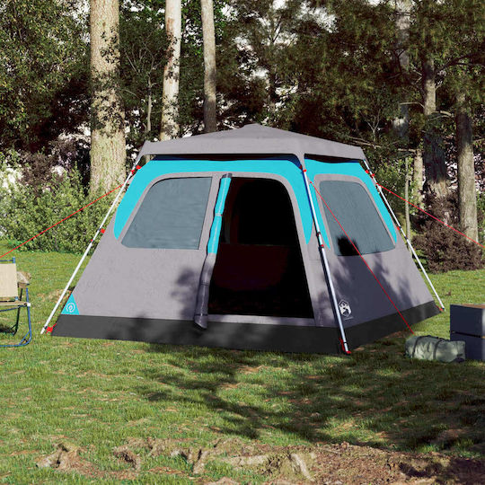 vidaXL Camping Tent Igloo Blue 3 Seasons for 6 People 310x285x200cm