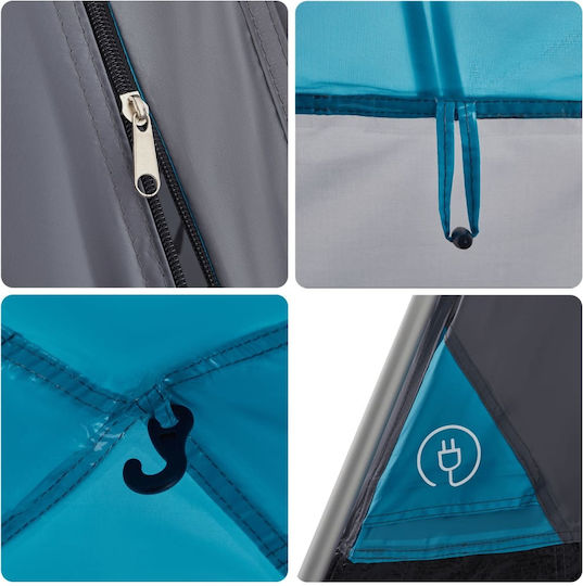 vidaXL Camping Tent Igloo Blue 3 Seasons for 6 People 310x285x200cm