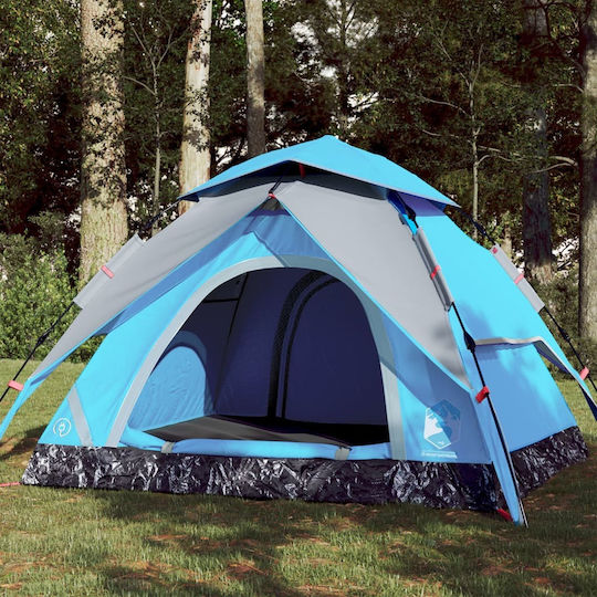 vidaXL Αυτόματη Σκηνή Camping Igloo Μπλε για 3 Άτομα 230x200x148εκ.