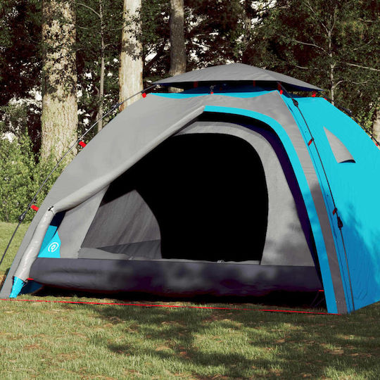 vidaXL Αυτόματη Σκηνή Camping Igloo Μπλε για 4 Άτομα 326x260x175εκ.