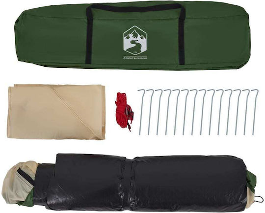 vidaXL Automatisch Campingzelt Iglu Grün für 4 Personen 326x260x175cm