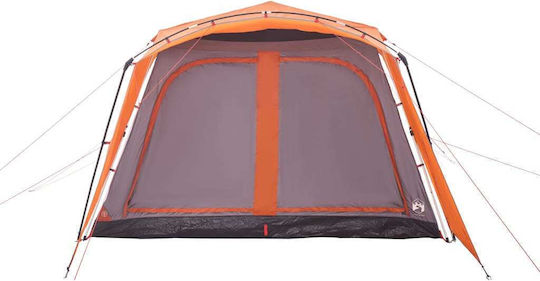 vidaXL Camping Tent Igloo Orange for 9 People 563x328x229cm