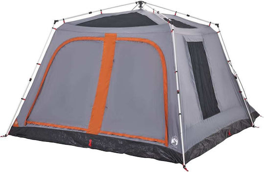 vidaXL Camping Tent Igloo Orange for 9 People 563x328x229cm