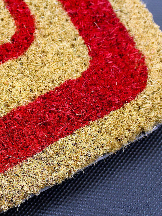 Fußmatte aus Kokosnussfasern Rot 60x33cm Dicke 15mm