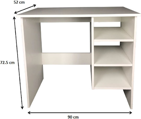 Birou Molde Din Lemn Alb 90x52x72.5 cm