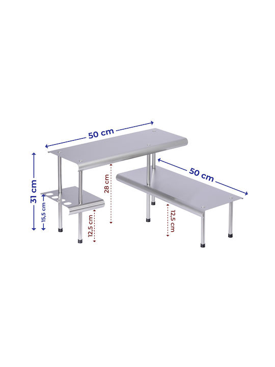 Wenko Настолна Стойка Inox 50x50x31см Сребриста