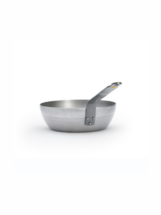 De Buyer Mineral B Country Pan With Lid made of Steel with Non-Stick Coating 24cm