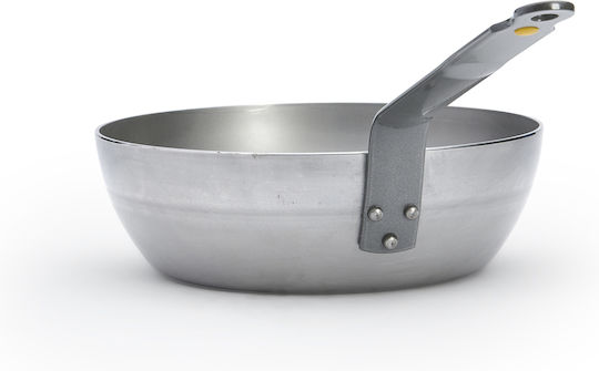 De Buyer Mineral B Country Pan With Lid made of Steel with Non-Stick Coating 24cm
