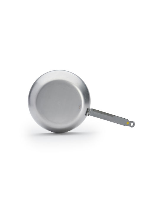De Buyer Mineral B Country Pan With Lid made of Steel with Non-Stick Coating 24cm