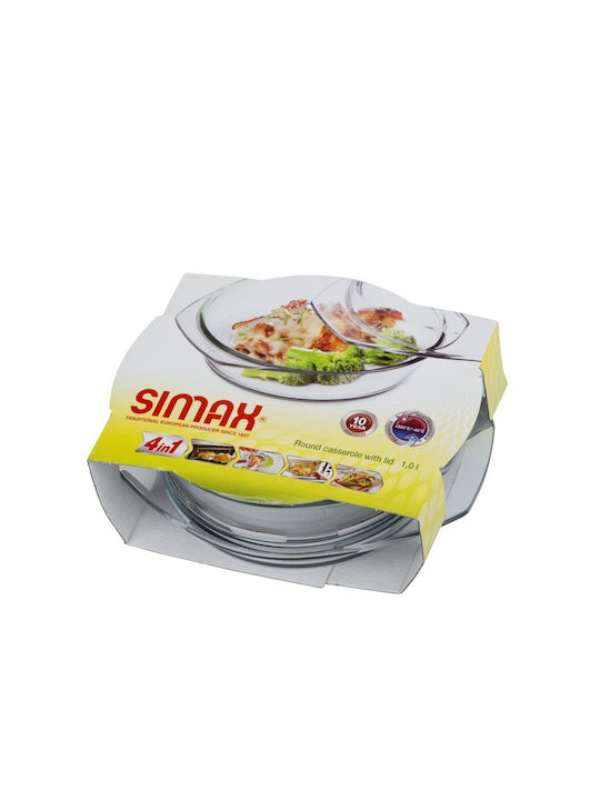 Simax Oală Rotundă de Sticlă 18.2x8.1cm 1buc