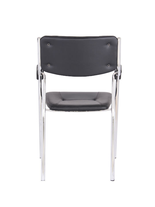 Scaun Vizitator cu Brațe în Culoare Negru 53.5x57x87cm 1buc Scaun Vizitator cu Brațe în Culoare Negru 53.5x57x87cm 1buc