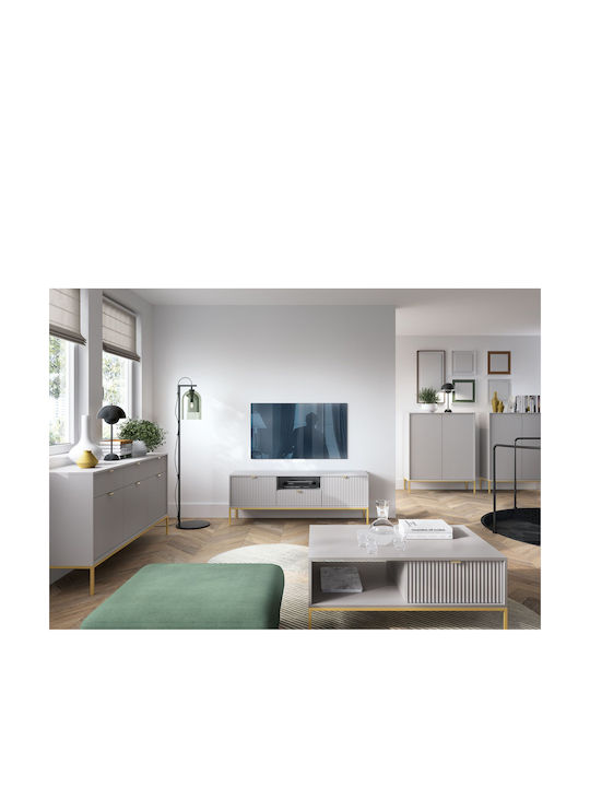 Έπιπλο Τηλεόρασης Nova Γκρι + Χρυσό Μ154xΠ39xΥ56cm P_Nova_TV_SZAR-g