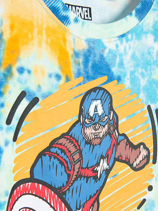 Παιδική Μπλούζα Κοντομάνικη Λευκή Captain America