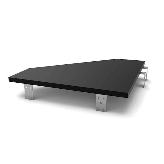 Glorious Modular Side Rack Additional Connecting Surface for 2 Furniture Black