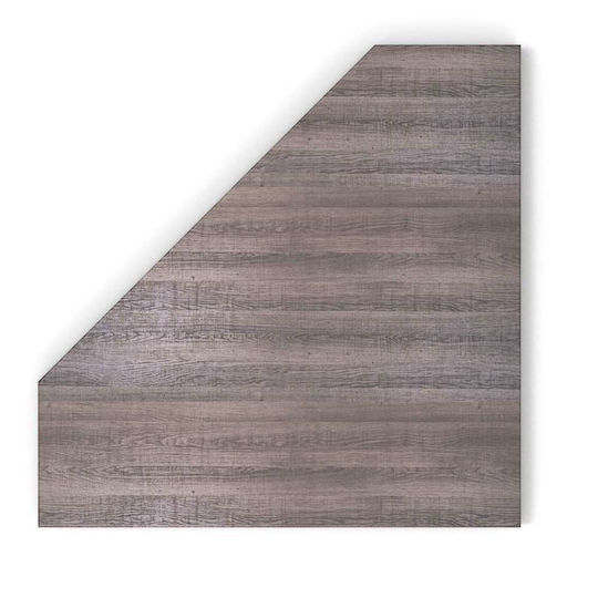 Glorious Modular Side Rack Additional Connecting Surface for 2 Walnut Furniture