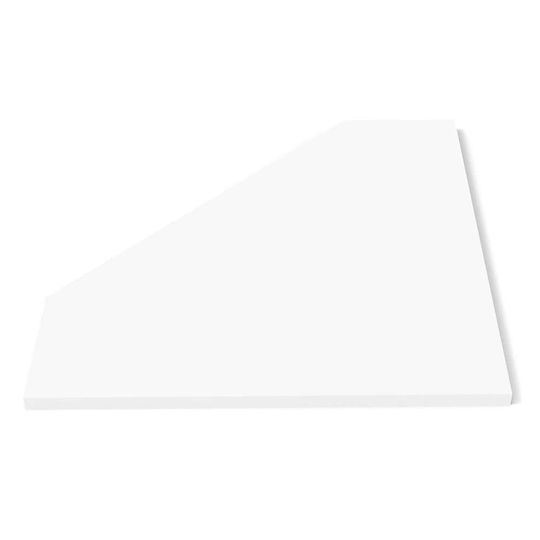 Glorious Modular Side Rack Additional Connection Surface for 2 Furniture White