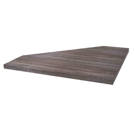 Glorious Modular Side Rack Additional Connecting Surface for 2 Walnut Furniture