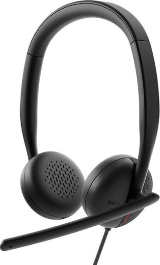 Dell WH3024 Auf dem Ohr Multimedia-Headsets mit Mikrofon und Verbindung USB-C in Schwarz Farbe