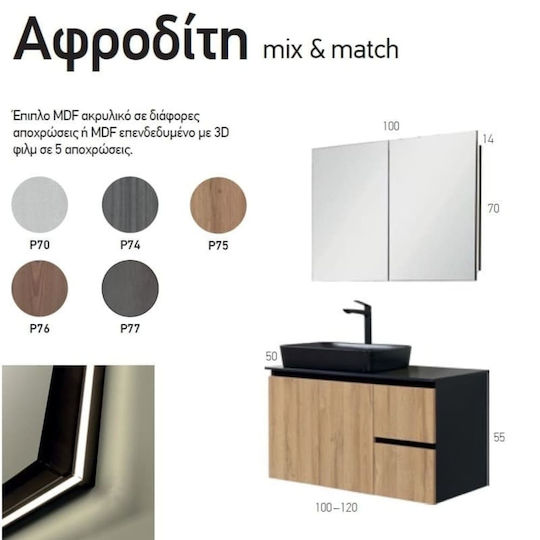 Mabo Πάγκος χωρίς Νιπτήρα Ακρυλικό